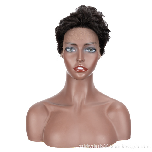 Rebecca Fashion Best Selling Short Straight Wigs For Black Women Hd Lace Wig Pixie Cut Human Hair Front Lace Wigs